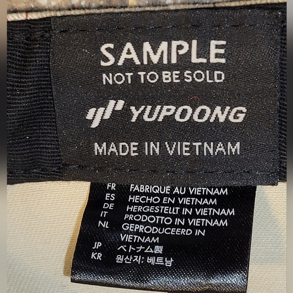 Brixton Yupoong "Sample" Rope Snapback Hat - Cream/Maroon - Picture 3 of 10